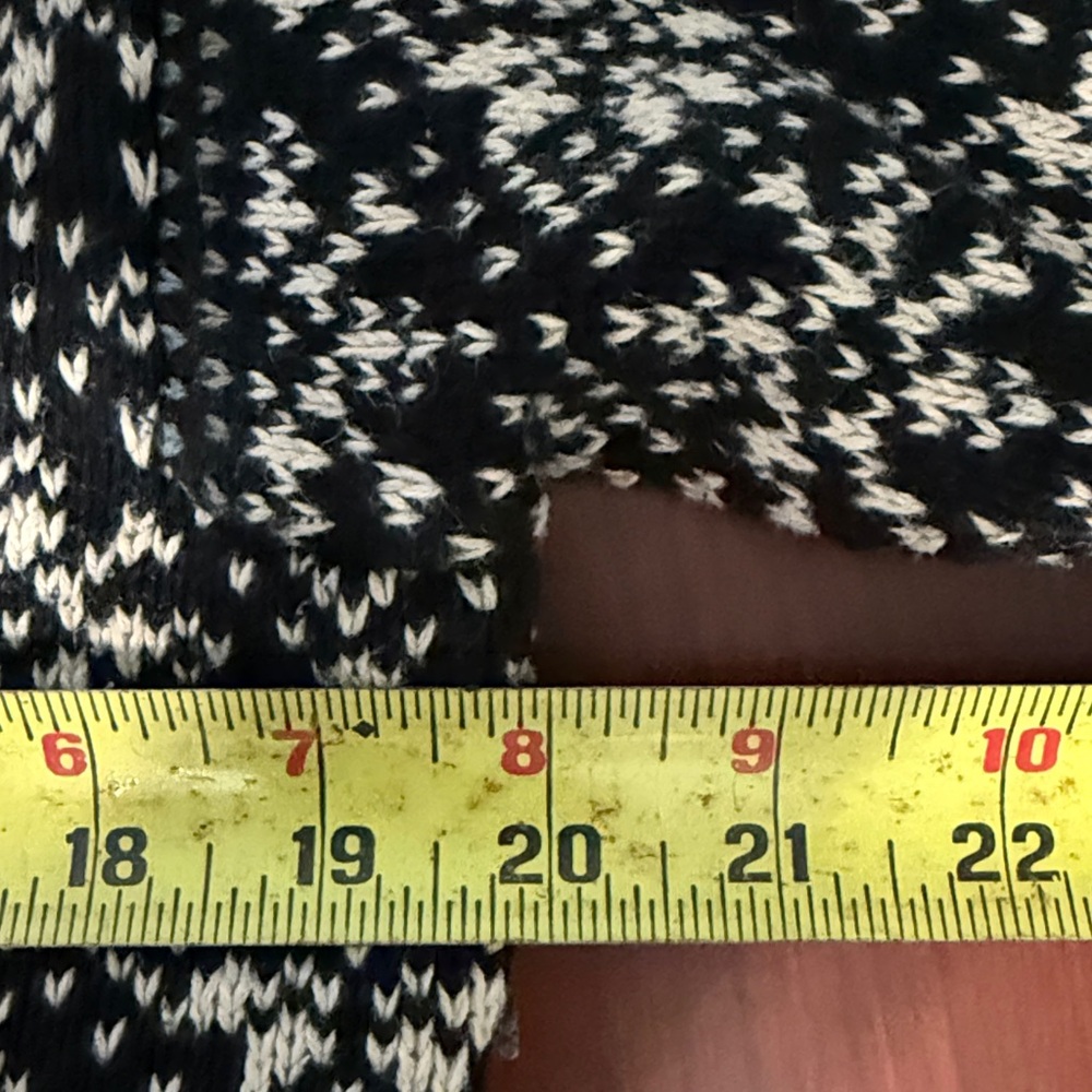 Nomadic Trading Nordic Fair Isle Cropped Cotton Sweater V-neck women’s Sz S - Picture 9 of 9